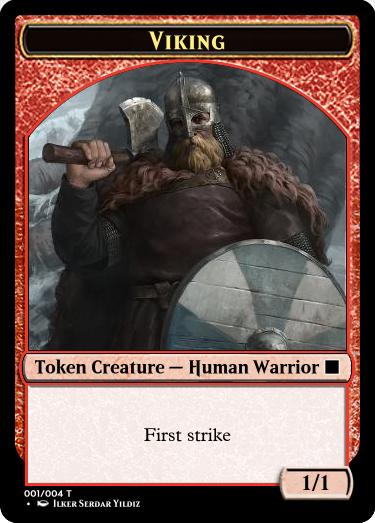 Red 1/1 Viking token